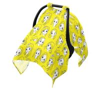 Sun Shade for Stroller Breathable Baby Net, Travel Accessories Yellow Simple Mermaid Face