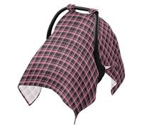 Sun Shade for Stroller Breathable Seat Sun Shade,Protects from Dust and Snow Buffalo Plaid Pink Black