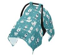 Sun Shade for Stroller UV Protection Baby Net,Protects from Dust and Snow Teal Six Playful Funny Dogs