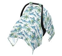 Sun Shade for Stroller UV Protection Net for Bassinet, Protects from Dust and Snow Summer Beach Palm Tree