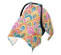 Sun Shade for Stroller UV Protection Stroller Blackout Cover,Protects from Dust and Snow Rainbow Arcs Colorful