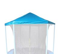 Sun Shade for Trampoline - Universal Tent Cover, Weatherproof Tarpaulin | Suitable for Six Pole Construction in the Garden, Yard, Play Area, Theme Park, Patio