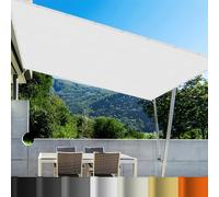 Sun Shade Sail 0.5 x 1m with Grommets & Ropes - Breathable Patio Garden Canopy for Outdoor Deck Terrace White Sunshade Fabric for UV Protection