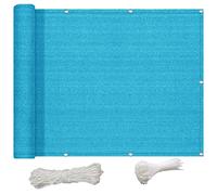 Sun Shade Sail 1.2x1.2m Wind Protection, HDPE 220g/m² Balcony, Lightht Transparent for Camping Patio Pergola, Blue Outdoor