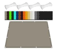 Sun Shade Sail 1 x 5.5m Waterproof 98% UV Protection Outdoor Canopy for Pergola Patio Garden Terrace Balcony Taupe Color with Grommets