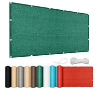 Sun Shade Sail 125x350 cm 98% UV Protection Weather-Resistant Durable Includes Fastening Ropes Ideal for Balcony & Garden Dark Green Sun Shelter Canopy