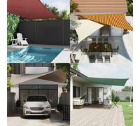 Sun Shade Sail 3.6m Triangular Orange Brown Polyester UV Resistant Large Outdoor