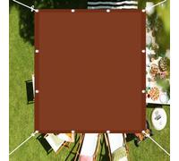 Sun Shade Sail 4x6.5m Square Waterproof Sun Block Car Cover for Pets 98% UV Block Includes Free Rope Ideal for Backyard Deck Patio Balcony Fence Porch Rust Red