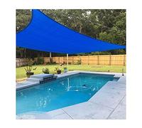 Sun Shade Sail Blue 300D Waterproof Polyester Square Rectangle Shade Sail Canopy Sunscreen Awning 98% UV Block for Patio Garden Camping Yard 2x3m 3x4m