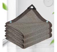 Sun Shade Sail Canopy 90% UV Protection Durable Anti-Rip Fabric Brown 5x5m Sunshade for Balcony Patio Pergola Garden Outdoor Shade Netting