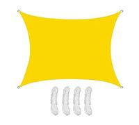 Sun Shade Sail Canopy Rectangle Waterproof UV Block Sun Shelter Oxford Heavy Duty Outdoor Sunscreen Awning Shade Cloth for Patio Garden Yard Gazebo, Yellow 2m 3m 4m 5m