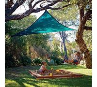 Sun Shade Sail Canopy UV canvas - blue triangle sail shadow, garden terrace swimming pool awning, tarp turn on the water