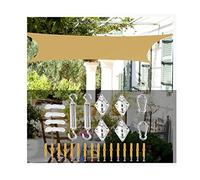 Sun Shade Sail Canopy with Fixing Kit Rectangle Awning 2x3m UV Block Waterproof Polyester Sunshade Cover for Patio Garden Backyard Lawn Balcony Outdoor, Sand