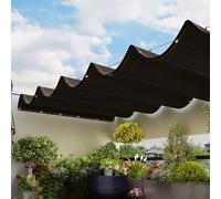 Sun Shade Sail for Garden UV Protection, Grommeted Outdoor Canopy Cover, 2.0 x 11.0 m, Ideal for Succulents and Plants, Black