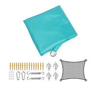 Sun Shade Sail Garden Sunscreen Awning Canopy Sunblock Shade Cloth Waterproof Rectangle Sunshade Cover with Fixing Kit for Outdoor Patio Balcony Yard Backyard, Lake Blue