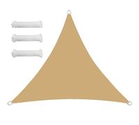 Sun Shade Sail Outdoor Waterproof Equilateral triangle 4.6x4.6x4.6m Shade Sails Canopy UV Protection for Garden Patio Block With Rope Shade Sail Kit Sandy Yellow