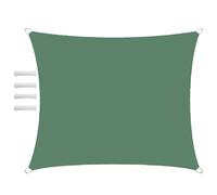 Sun Shade Sail Outdoor Waterproof Rectangular 1x2m Shade Sails Canopy UV Protection for Garden Patio Block With Rope Shade Sail Kit DunkelGreen
