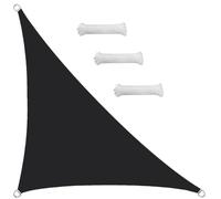 Sun Shade Sail Outdoor Waterproof Right triangle 1.6x1.6x2.26m Shade Sails Canopy UV Protection for Garden Patio Block With Rope Shade Sail Kit Black