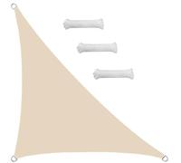 Sun Shade Sail Outdoor Waterproof Right triangle 3.2x3.2x4.5m Shade Sails Canopy UV Protection for Garden Patio Block With Rope Shade Sail Kit Creamy-white