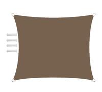 Sun Shade Sail Outdoor Waterproof Square 2.6x2.6m Shade Sails Canopy UV Protection for Garden Patio Block With Rope Shade Sail Kit Brown