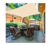 Sun Shade Sail Outdoor Waterproof UV Protection 300D Polyester Awning Canopy Rectangle Sunshade Cover Net with Rope for Garden Yard Patio Pergola, Cream