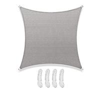 Sun Shade Sail, Rectangle Grey Sunscreen Awning Canopy Water Resistant 98% UV Block with Ropes for Garden Patio Party Camping Gazebo, 2m, 3m, 4m, 5m, 6m