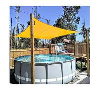 Sun Shade Sail Rectangle Shade Sails with D-ring and Rope UV Resistant, Waterproof Sunscreen Awning, for Canopy Pergola Outdoor Garden Patio 3x5m Mango Yellow