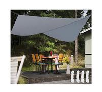 Sun Shade Sail Summer Outdoor Waterproof Anti-UV Shade Canvas Sunscreen Awning 300D Oxford Cloth Sunshade Cover Canopy for Garden Yard Patio Carport Pergola - Gray