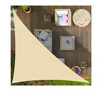 Sun Shade Sail Sun Sail 4x4x5.7m Triangle Equilateral Canvas Sun Sail Made To Measure Balcony Rain Protection 95% UV Protection Wind Protection Roofing Tarpaulin For Garden Terrace Outdoor(Beige,3x3x4