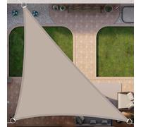 Sun Shade Sail Triangle Sun Shades Outdoor Patio 10'x 10'x 10',UV Protection Canopy, Heavy Duty,Waterproof for Outdoor Patio Garden Yard Deck Pergola(Size:5x5x7.1m,Color:Khaki)