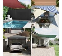 Sun Shade Sail Triangular 3 x 4 x 5 m Blue & White 100% Polyester Oxford UV Coat