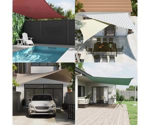 Sun Shade Sail Triangular 3x3x4.24m Light Grey & White PU Oxford UVproof 4Season