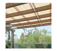 Sun Shade Sail UV Block Fabric Canopy for Pergola - Replacement Awning with Grommets Outdoor Garden Patio Porch Cover Breathable Material (Color: Beige Size: T)