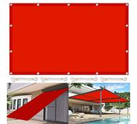 Sun Shade Sail Waterproof 1.2x1.6M Sunscreen Awning Canopy 98% UV Garden Sun Sail Shade Sun Shade Sail with Free Rope For Patio Party Sunscreen Awning Canopy, Red, 21985