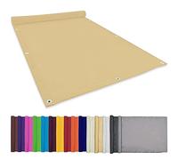 Sun Shade Sail Waterproof 1.2x1.6M Sunscreen Awning Canopy 98% UV Sun Shade Sail Square Sail Fixing For with Free Rope For Outdoor Garden Patio Party Backyard, Cream Color, 22073