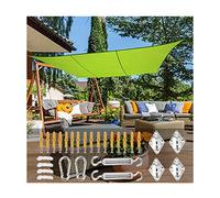 Sun Shade Sail with Fixing Kit, Rectangle Shade Sails Sunshade Canopy Waterproof 98% UV Block Polyester Sunscreen Awnings for Outdoor Patio Garden Balcony Party, Gr