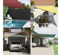 Sun Shade Sail Yellow & White 3.6x3.6x3.6m Polyester Oxford UV Resistant Awning