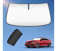Sun Shade Sunshade for 2021-2024 Kia K5, GT-Line, GT, Sedan Windshield Cover, 2-Layers Sun Shield 240T Silver Coating Sun Visor Foldable Window Shade Blocks UV Rays Car Accessories