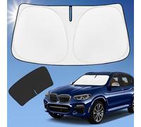 Sun Shade Sunshade for BMW X3 Windshield Cover, 4-Layer Front Window Shade Custom fit 2018-2024 X3 Base, xDrive28i, xDrive35i, M Sport SUV Sun Visor 240T Shade Blocks UV Rays Car Accessories
