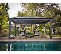 Sun Shelter Garden Gazebo 12x16ft Aluminium Frame Polycarbonate Roof Dallas