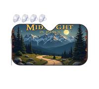 Sun Shield For Car Windshield Midnight In Parll'S: A Serene Mountain Journey Under The Full Moo Car Windshield Sunshade Sunshade Car Visor(76x140cm)