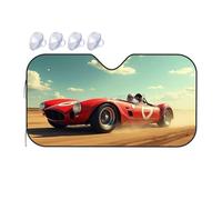 Sun Shield For Car Windshield Vintage Race Car Speeding On A Sunny Day Windshield Sunshade Umbrella Windshield Sun Shade Sun Cover For Car Wi(70x130cm)