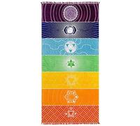 Sun-shine Trade Thin Bohemia Single Rainbow 7 Chakra Tapestry Towel Mandala Hippie Boho Stripes Yoga Mat