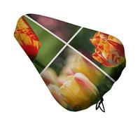 Sun Shining on Flowers Bike Seat Rain Cover Waterproof Dustproof Bikes Saddle Cushion Soft Bicycle Seat Pad Covers with Drawstring for Men Women