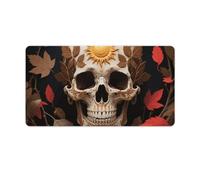 Sun Skull Decorated Desk Mat with Stitched Edges, Rubber Mouse Mat for Keyboard Mats Non-Slip Waterproof Desk Pad Office Supplies Large Gaming Mouse Pad for Home Work