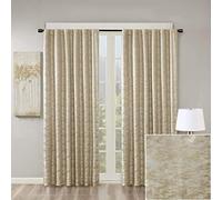 Sun Smart Cassius, Single Total Blackout Curtain for Bedroom, Luxurious Sheen Marble Jacquard, Window Treatment Panel, Rod Pocket Top, Easy to Hang, Fits 1.25" Rod, Machine Washable, 50" x 84" Gold