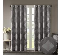 Sun Smart Grommet Top Living Room Decor, Thermal Insulated Light Blocking Drape for Bedroom and Apartments, Polyester, Charcoal, 50x95