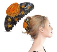 Sun Smiley Face Hair Clips, Cellulose Acetate Hair Clips, Funny Standing Cute Small Hairpins Accessories for Women Thick Thin Hair