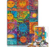 Sun Smiling Collage 1000 Pieces Jigsaw Puzzle for Adults& Teens,Toys Educational Games Stress Relieving Suitable for Desktop Decoration 50x75cm