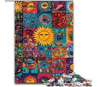 Sun Smiling Collage Adult Jigsaws 1000 Piece, Family Activity Fun at Home Activities, Birthday Present,Travel Gifts (26x38cm)